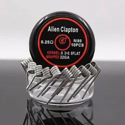Kırmızı Kutu - Ni80 Hazır Sarılı Alien Clapton 10 Adet Tel 