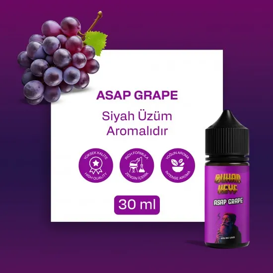 bhk asap grape salt likit 30ml siyah uzum aromali