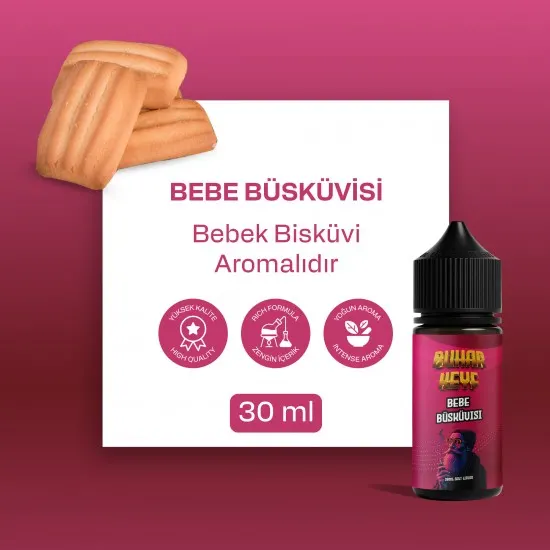 bhk bebe biskuvisi salt likit 30ml bebek biskuvisi aromali
