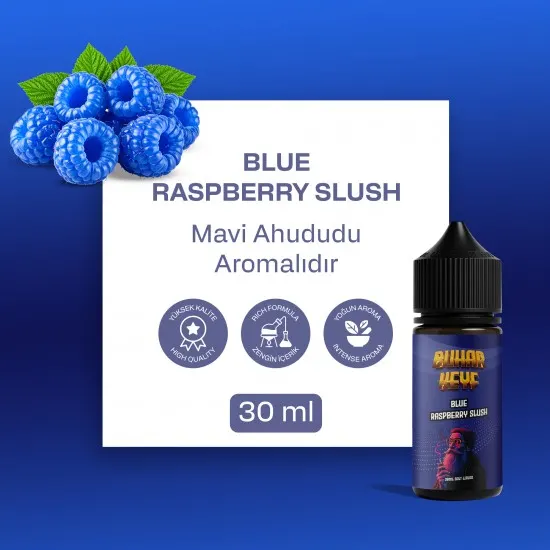 bhk blue raspberry slush salt likit 30ml mavi ahududu buzlas