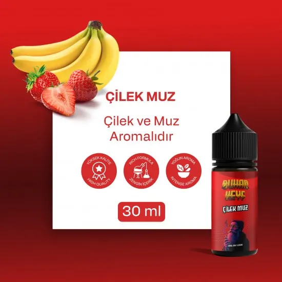 bhk cilek muz salt likit 30ml strawberry banana