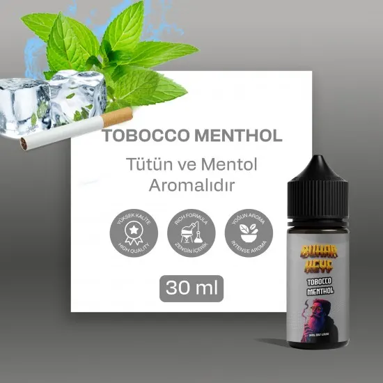 bhk tobacco mentol salt likit 30ml tutun mentollü