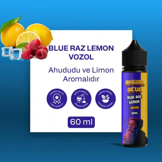 VOZOL Blue Raz Lemon Likit - Ahududu Limon 60ML