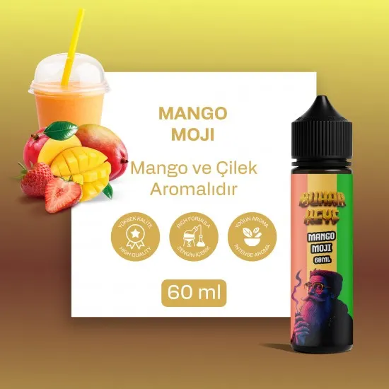 BHK Mango Moji Likit - Mango Çilek Strawberry 60ML