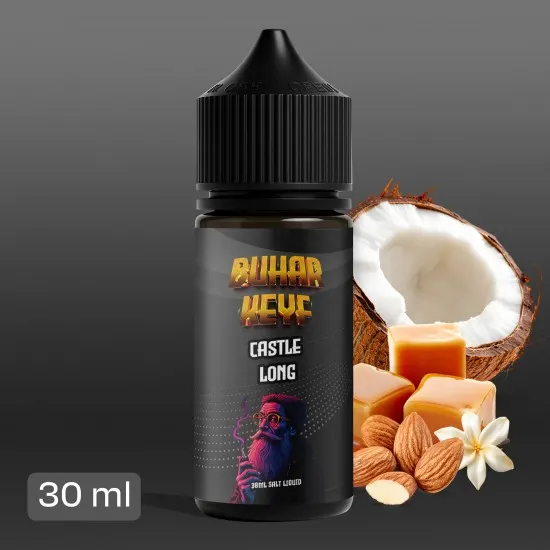bhk castle long salt likit 30ml badem hindistan cevizi karamel