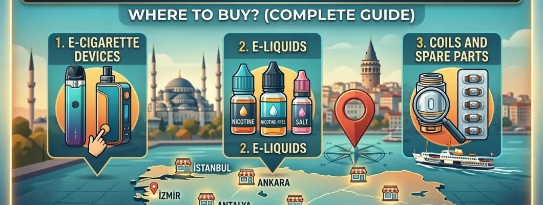 Where to Buy E-Cigarettes, E-Liquids, and Coils in Turkey? (Complete Guide)