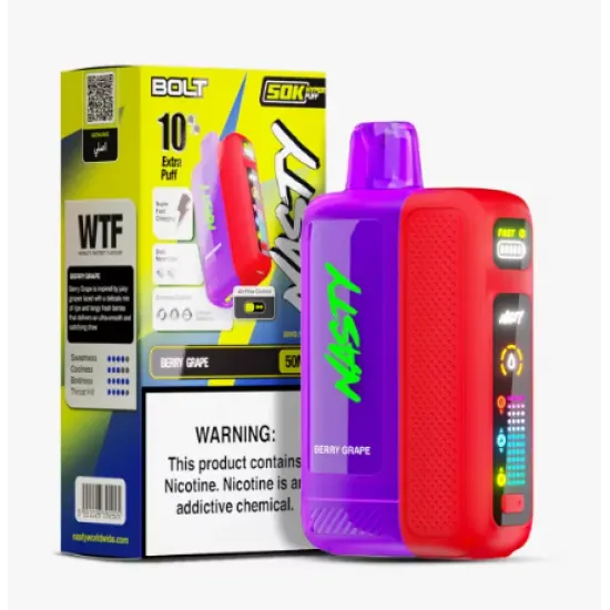 Nasty Bolt 50000 Puff - Dijital Ekranlı Kullan At Pod