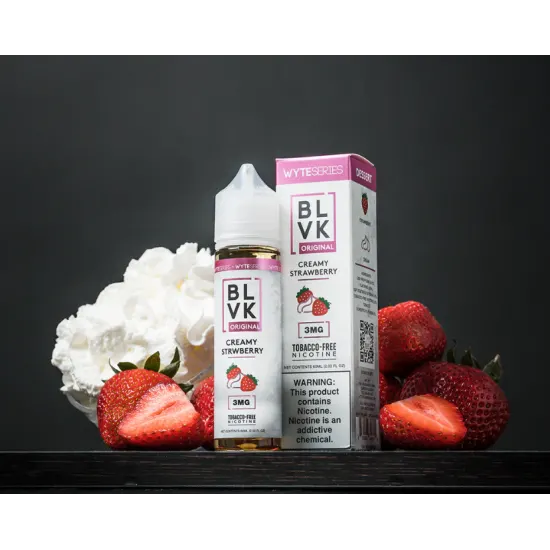 BLVK Creamy Strawberry 100ml Likit - Buharkeyf