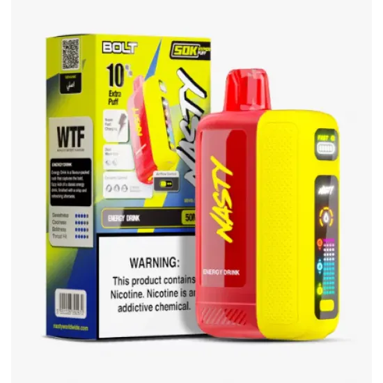 Nasty Bolt 50000 Puff - Dijital Ekranlı Kullan At Pod