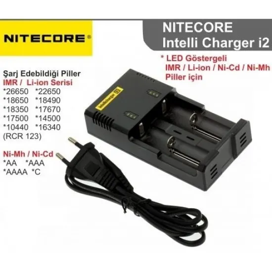 Nitecore i2 Li-on 2'li Sarj Aleti